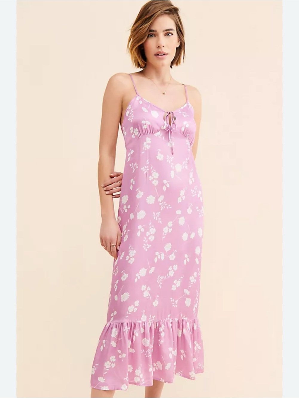 Anthropologie Saltwater Luxe Floral Cami Midi Dress size M NWOT